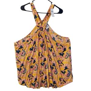 NWT Floral Yellow Halter Top